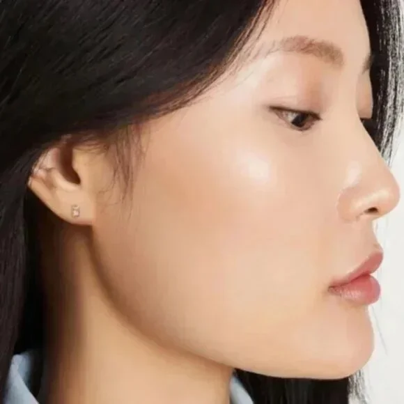 NEW SHASHI Earrings SET Baguette Studs & Crystal Drop Huggie Earrings - Picture 9 of 10